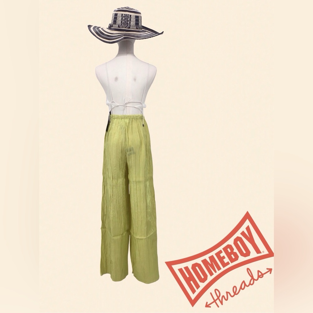 NWT Local European Green Wide Leg Pants Jumpsuit size XS - Picture 4 of 6